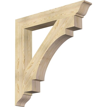 Ekena Millwork Merced Traditional Rough Sawn Bracket, Douglas Fir, 6"W x 44"D x 44"H BKT06X44X44MRC01RDF